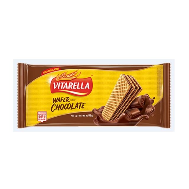 BISCOITO WAFER VITARELLA CHOCOLATE 80G