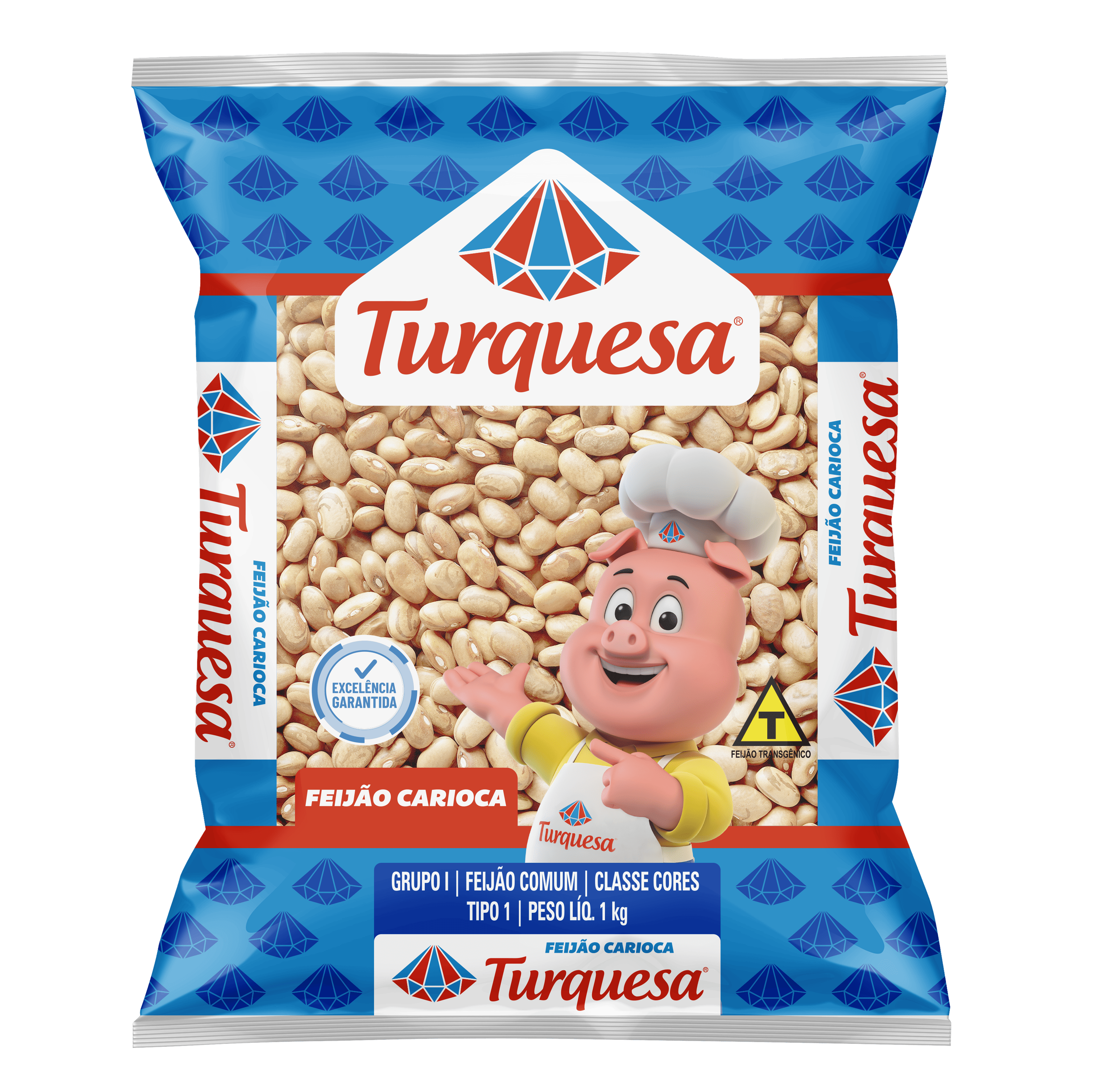FEIJAO CARIOCA TURQUESA TP1 1KG