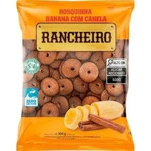 ROSQUINHA BANANA C/ CANELA 300G RANCHEIRO