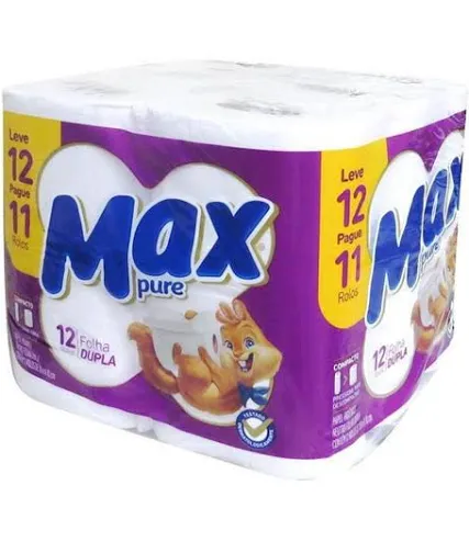 PAPEL HIG FOLHA DUPLA MAX LV12 PG11 30M